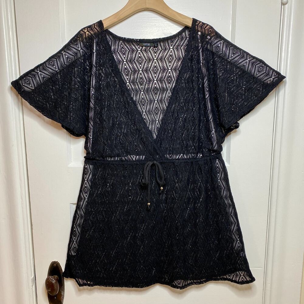 Apt. 9 Lace Tunic Womens Large Beach Boho Coverup Goth Loungewear Whimsigoth